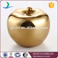 Wholesale ceramic Gold-plated apple luxury home decor